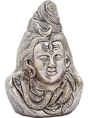 3" Lord Shiva Head Small Statue in Brass | Handmade | Made in India