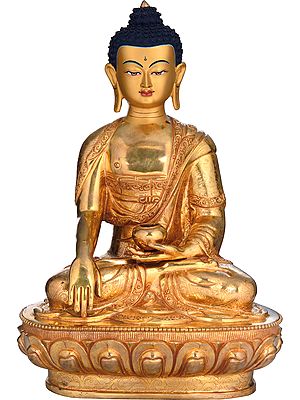 Tibetan Buddhist Deity Buddha in Earth -Touching Gesture (Made in Nepal)