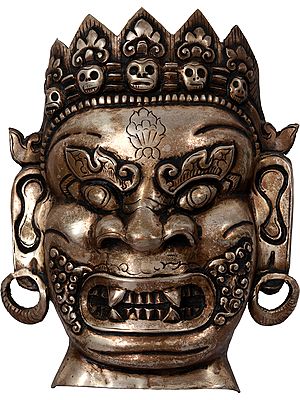 Mahakala Mask With Repousse Work - Made in Nepal