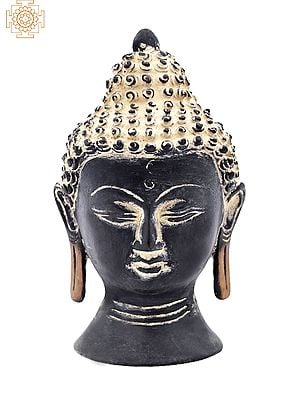 5" Lord Buddha Head In Brass | Handmade | Made In India