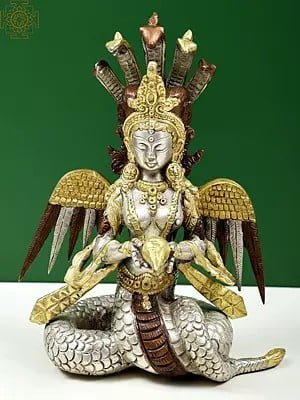 8" Brass Naga Kanya (Snake Maiden)