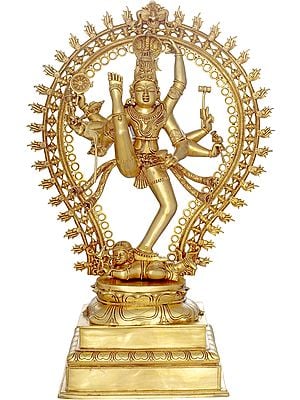 33" The Cosmic Shiva, The Nataraja in Ananda-Tandava (Large Size) In Brass | Handmade | Made In India