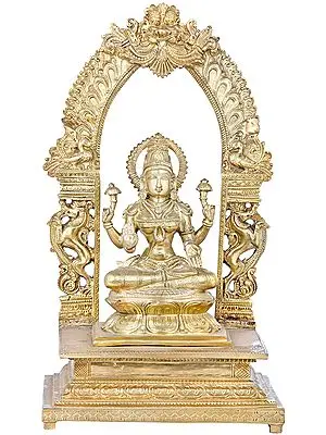 15" Superfine Goddess Lakshmi in Blessing Gesture | Handmade |