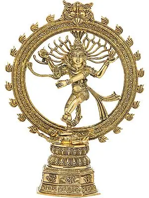 22" Lord Shiva as Nataraja - From South India In Brass | Handmade | Made In India