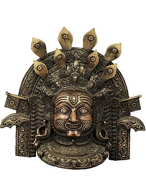 Wall Hanging Tibetan Buddhist Mahakala Mask - Made in Nepal
