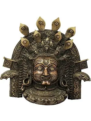 Wall Hanging Tibetan Buddhist Mahakala Mask - Made in Nepal