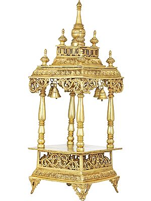 28" Large Size Temple in Brass | Handmade | Made in India