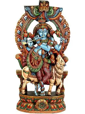 Lord Venugopala with Cow, The Very Picture of Bhakti