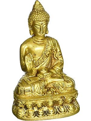 3" Small Blessing Buddhist Lord Buddha Brass Idol | Handmade | Made in India