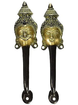 Decorative Brass Couple Door Handle