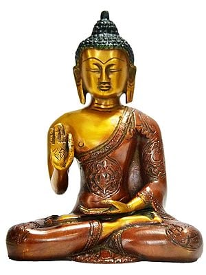 8" Preaching Buddha (Tibetan Buddhist Deity) In Brass | Handmade | Made In India