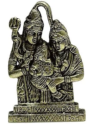 Small 2" Shiv Parivaar In Brass | Handmade | Made In India