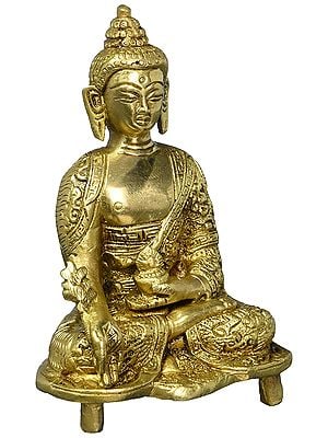 5" Healing Buddha Statue (Medicine Buddha) In Brass | Handmade | Made In India