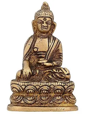 2" Small Size Buddhist Lord Buddha Brass Statue | Handmade | Made in India