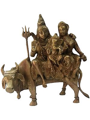 9" Shiva Parivaar In Brass | Handmade | Made In India