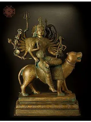 Simhavahini Durga, Wielding A Weapon In Each Of Her Eighteen Arms