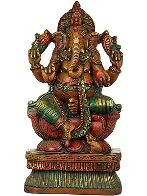 The Lotus-Seated Shri Ganesha