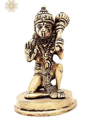 3" Shri Hanuman (Small Statue) In Brass | Handmade | Made In India