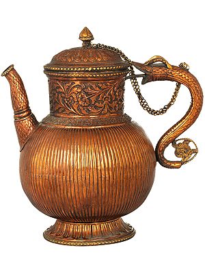 Superfine Carved Lidded Surahi