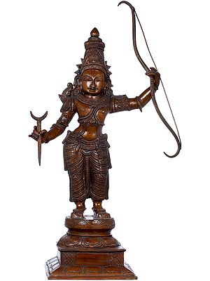 23" Lord Rama In Brass | Handmade | Made In India
