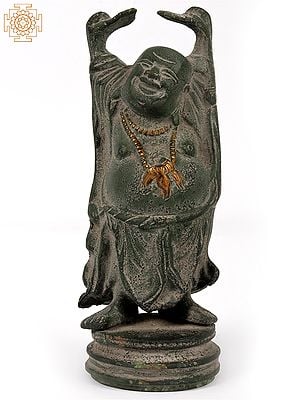6" Laughing Buddha - Tibetan Buddhist In Brass | Handmade | Made In India