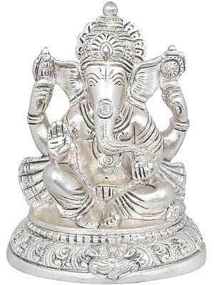 5" Lord Ganesha In Brass | Handmade | Made In India