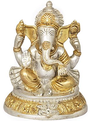 5" Lord Ganesha In Brass | Handmade | Made In India