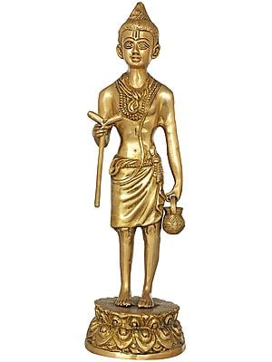 17" Bhagawan Nilakantha - Founder of Swaminarayan In Brass | Handmade | Made In India