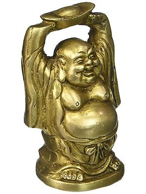 3" Laughing Buddha (Tibetan Buddhist) In Brass | Handmade | Made In India