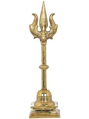 Bronze Trident on Stand