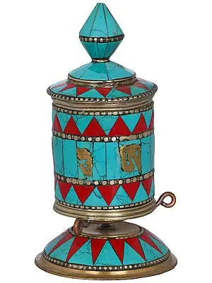 Tibetan Buddhist Small Prayer Wheel from Nepal
