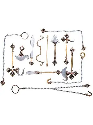 Set of Tantric Ritual Pooja Items (Shamanism)