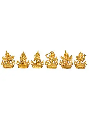 Set of Six Tibetan Buddhist Bodhisattva Deities