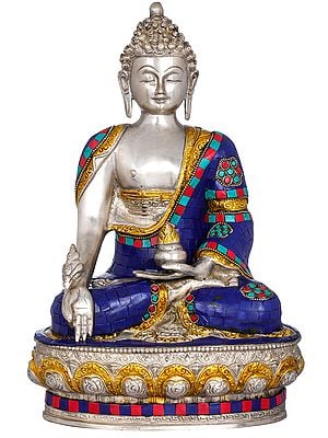 12" The Medicine Buddha (Tibetan Buddhist Deity) In Brass | Handmade | Made In India