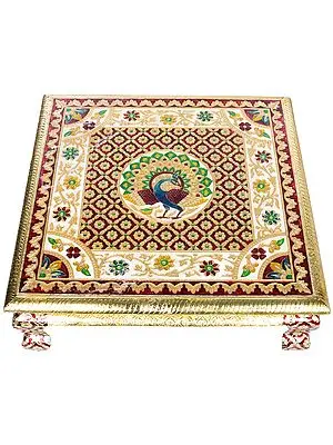 Peacock Ritual Puja Chowki
