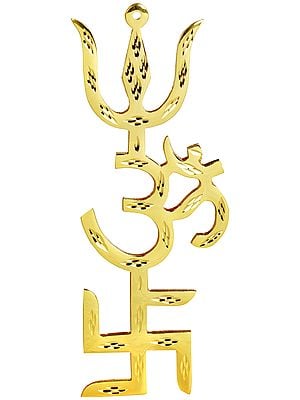 8" Trishakti Trident In Brass | Handmade | Made In India