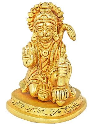 2" Lord Hanuman Small Statue in Brass | Handmade | Made in India