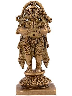3" Lord Hanuman Idol in Brass | Handmade | Made in India