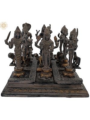 7" Navagraha (The Nine Planets) in Brass | Handmade | Made in India