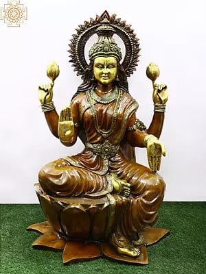 52" Large Devi Lakshmi | Lakshmi  | Brass Statue | Handmade