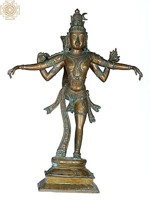 30" Shiva Tandava | Madhuchista Vidhana (Lost-Wax) | Panchaloha Bronze from Swamimalai