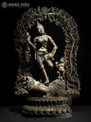 26" Maa Ganga (Rare Goddess of India) | Madhuchista Vidhana (Lost-Wax) | Panchaloha Bronze from Swamimalai