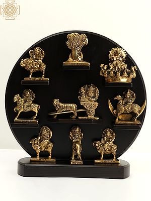2" Small Brass Navagraha Set