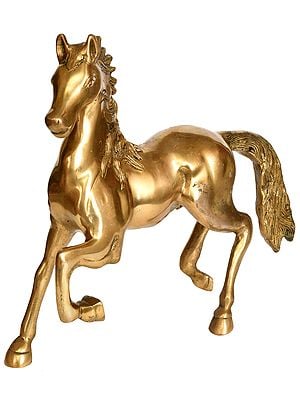 Brass Running Horse Figurine | Magnificent Horse Statue