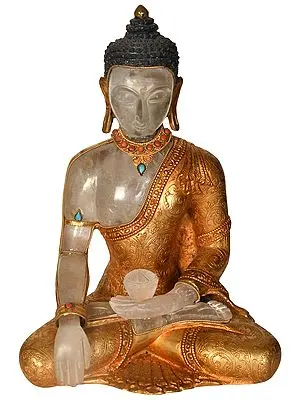 Lord Buddha Carved in Crystal (Made in Nepal)