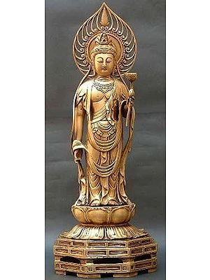 24" Kuan Yin Brass Sculpture | Handmade | Made in India