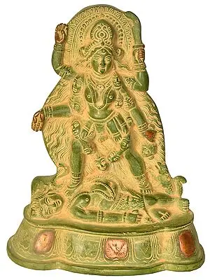 4" Goddess Kali In Brass | Handmade | Made In India