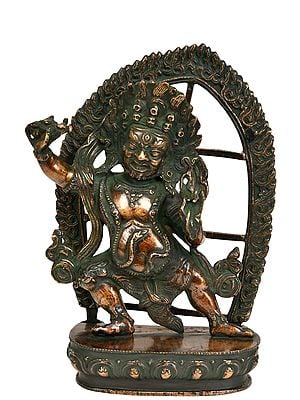 9" The Buddhist Counterpart of Indra In Brass | Handmade | Made In India