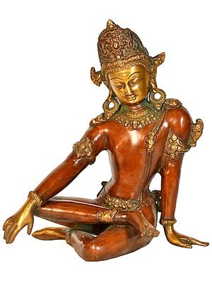 9" Lord Indra In Brass | Handmade | Made In India