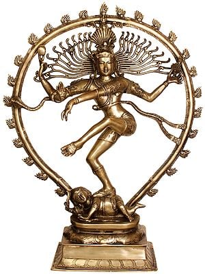 35" Large Size Nataraja In Brass | Handmade | Made In India